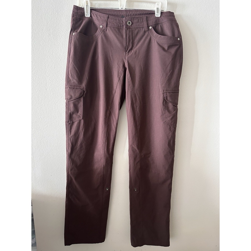 Womens Kuhl Pants Size 10 Reg Muted Purple Hiking Outdoor Sport Pockets Roll Up
